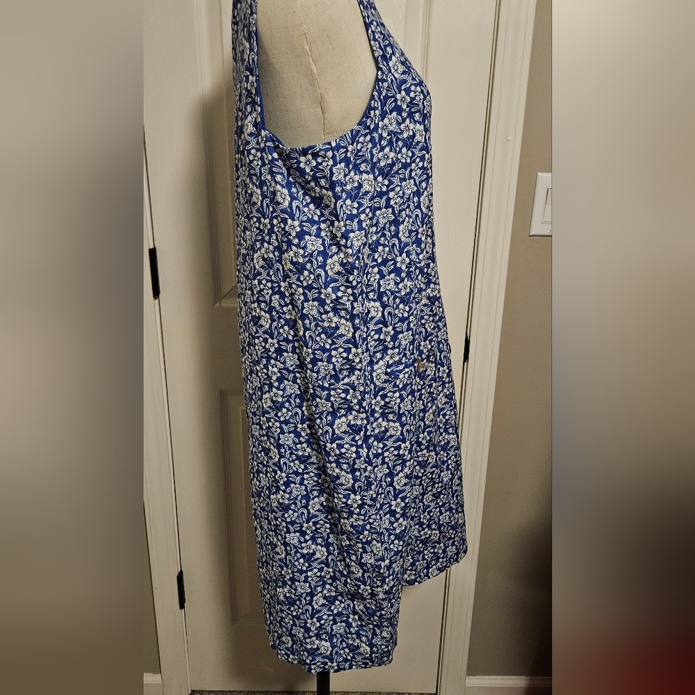 NWT J. McLaughlin Linen Rue Dress: Sleeveless: Color- Navy Blue: Size- Large - Picture 4 of 12